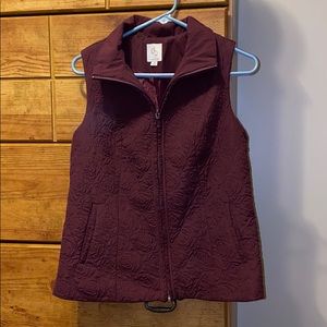 Maroon Cardigan Vest